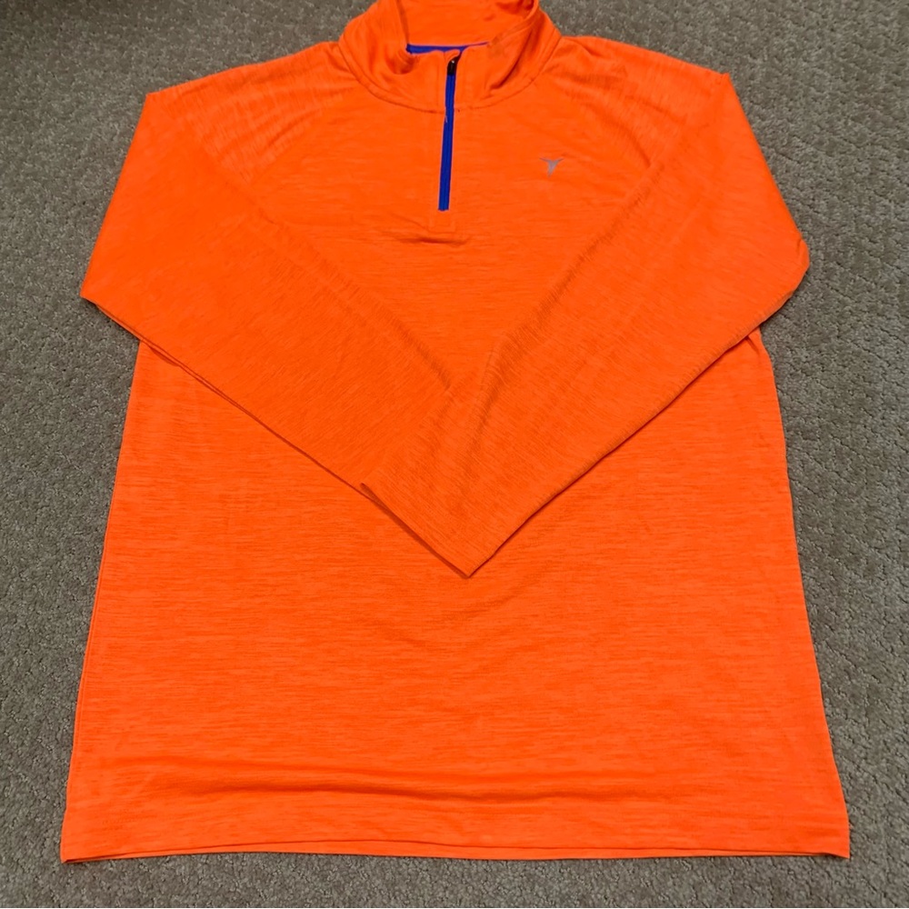 🏷️ NWOT Boys Old Navy Active Orange Go-Dry 1/4 Zip XL 14-16